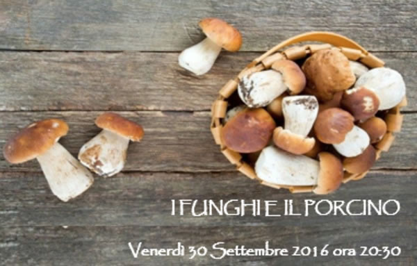 Serata dei funghi e del porcino - Venerdi’ 30 settembre 2016
